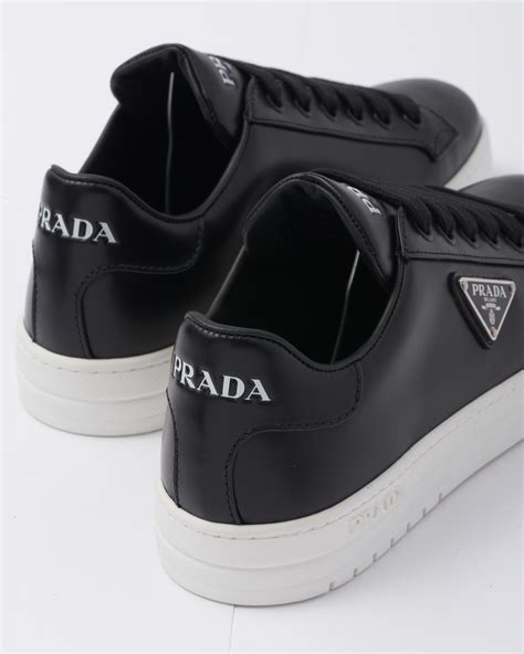 black and silver prada trainers|prada sneakers for women black.